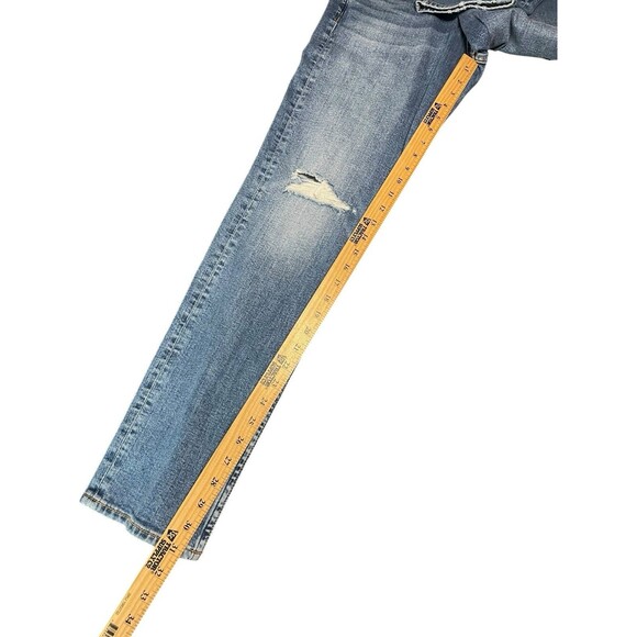 Rag & Bone Malibu With Holes  Fit 2 Slim Mens Jeans Sz 31x32 Blue Distressed - Picture 9 of 15